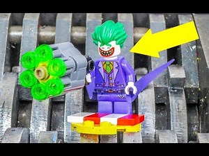 Shredding Lego Joker and Batmobile! Speed Build and Demolition | What's Inside? | Mecard Dinosaur