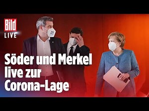 🔴Nach Corona-Gipfel: Söders Impfplan und Merkels Aussprache mit Künstlern | BILD Live