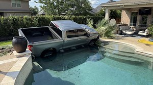 Minor injuries after vehicle goes through backyards, ends up in pool in Cypress: Pct. 4
