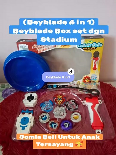 Set Beyblade 4 in 1 dengan Stadium untuk Anak