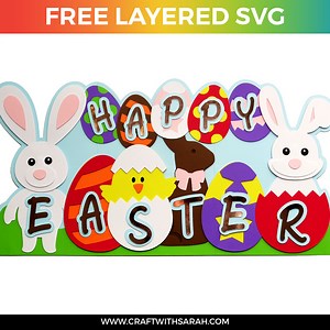 GIANT Layered Easter Sign SVG - Craft with Sarah