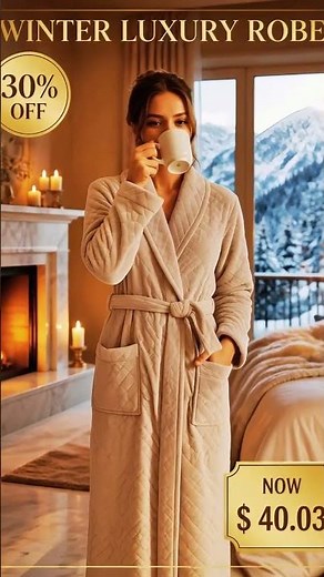 Luxury Quilted Cotton Bathrobe for Women