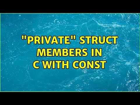 "Private" struct members in C with const (4 Solutions!!)