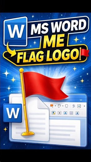 Microsoft Word me Flag Logo Kaise Insert Kare? | Word Trick #shorts
