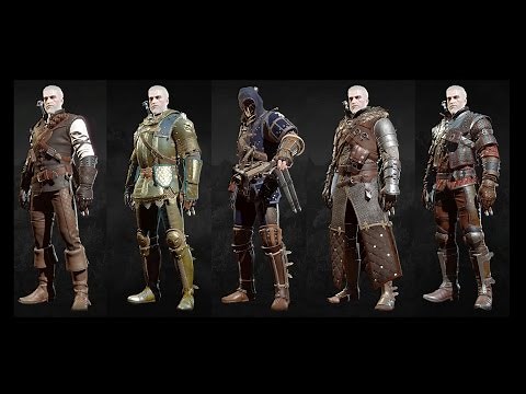 The Witcher 3 Blood and Wine - All Grandmaster Witcher Gear Sets Showcase (Looks & Stats)