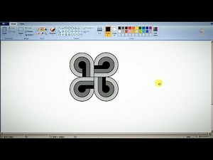 how to draw infinite logo in ms paint /-