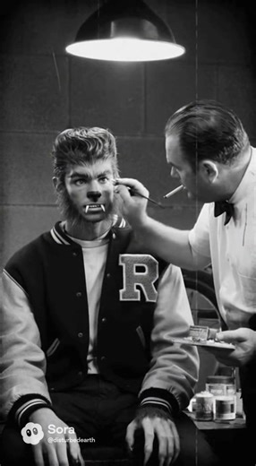 1950s Teenage Werewolf makeup tests. #makeupfx #wolfman #werewolf #1950s #monster