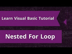 شرح ال Nested For Loop في لغة الفيجوال بيسك _ Nested For Loop Tutorial in Visual basic