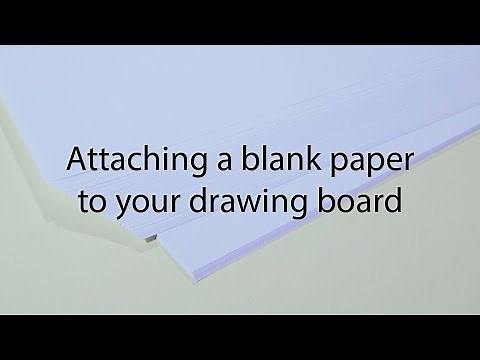 Attaching a blank A3 paper to a drawing board