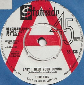Four Tops - Baby I Need Your Loving