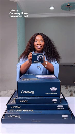 Let’s unbox the new @caraway_home non - toxic bakeware+ set