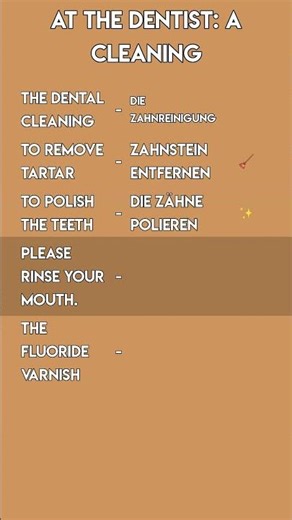 Medical German 🦷 | At the Dentist for a Cleaning!