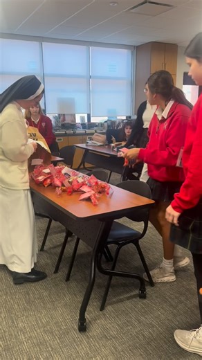 Due to Winter Break, our students, faculty, and staff kicked off Valentine’s Day celebrations early by exchanging candy-grams during Advisory. Special thanks to the SCA Parent Association and the 9th grade parents for treating our faculty and staff to a Valentine-themed brunch. Happy (early) Valentine’s Day from all of us at SCA! | St. Cecilia Academy