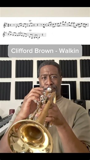 Clifford Brown bebop line with bluesy resolution