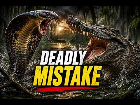 King Cobra vs Crocodile | Deadliest Swamp Fight Ever!