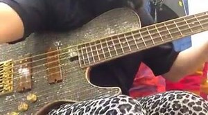 10K views · 400 reactions | Willows+Swarovski 5-string bass. Need a pickguard for slapping ;) Willows Guitar #myfingerhurts | H.J.Freaks | Facebook