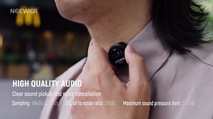 NEEWER Wireless Lavalier Microphone for USB C with Charging Case, Compatible with Android/PC/Laptop, 48KHz/24Bit Mini Lapel Mic, Noise Canceling 24H Battery for Recording Live Vlog, KM18