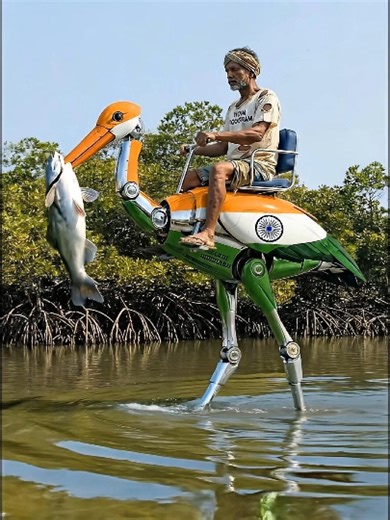 Innovative Fish Catching Bird Machine Demo