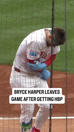 1.9M views · 11K reactions | Bryce Harper left today’s game after getting hit in his surgically repaired elbow (via NBC Sports Philadelphia) | MLB on FOX | Facebook