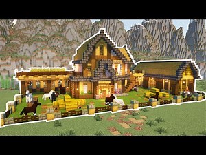 How to build Medieval Village 16/20 : Stables - Minecraft Tutorial