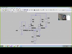 Simulation of EMOSFET differential Amplifier using LTSPICE software