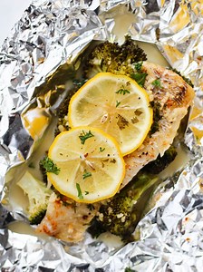 Baked Lemon-Butter Haddock in Foil - Hannah Magee RD