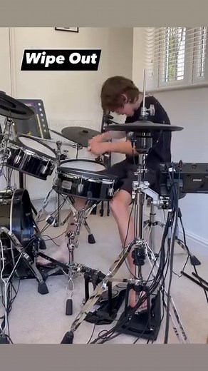 2.3M views · 77K reactions | Wipe Out by The Surfaris - easily recognised by its energetic rhythm and beat 論#wipeout #thesurfaris #surfer #drums #drummers #drumming #rock #facebookreels #kids #drumcover | Sam Bickmore | Facebook