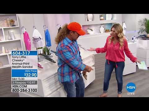 Tony Little Cheeks AnimalPrint Health Sandal with Gel Fo...