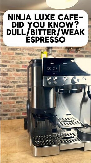 Ninja Luxe Cafe- Did You Know? Dull/ Bitter/ Weak Espresso #coffee #coffeemachine #shorts
