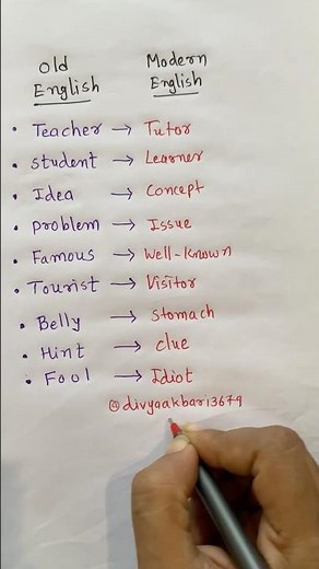 Old English vs Modern English 👩‍🏫#english #grammar #education #learning #englishtips