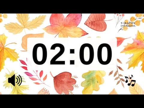 2 Minute Timer with Music for Classroom & Study | Fall Leaves Classroom Timer