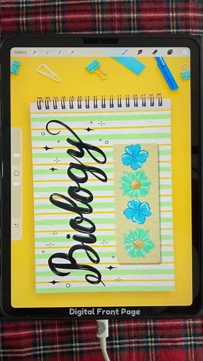 Creative Biology Notebook Cover 🎨 | Easy DIY Digital Front Page
