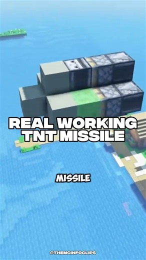 A TNT missile in #minecraft that actually hits its target. 🚀💣