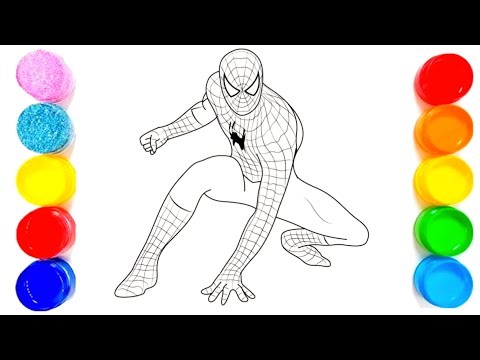 How to draw spiderman | Spiderman drawing step by step | Easy spiderman drawing for kids & toddlers