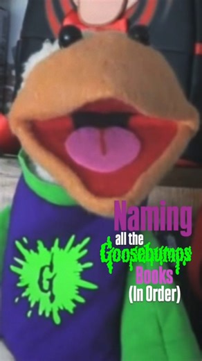 Avery Jones on Instagram: "Bumpy the Goose is back, to PROVE his Fandom to the INTERNET once and for all! #goosebumps #puppets #rlstine #nostalgia #90skid"
