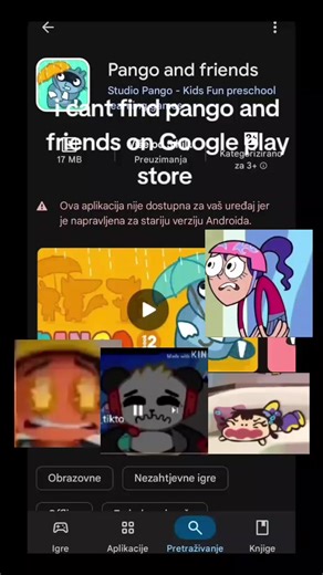 i cant find pango and friends on Google play store