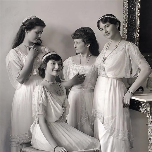 𝐅𝐚𝐦𝐨𝐮𝐬 𝐫𝐨𝐲𝐚𝐥 𝐬𝐢𝐬𝐭𝐞𝐫𝐬 — 𝐓𝐡𝐞 𝐑𝐨𝐦𝐚𝐧𝐨𝐯 𝐬𝐢𝐬𝐭𝐞𝐫𝐬 The Romanov sisters, or OTMA as they are more often called, were the four daughters of Emperor Nicholas II and Empress Alexandra Feodorovna of Russia. Their lives are well documented thanks to their letters and diaries, and because they remain one of the most photographed families in history. They were tragically executed in 1918. 🌷 𝗢𝗹𝗴𝗮 (1895-1918) was the eldest. She was known for her temper and wit, open mind a