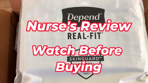 Watch Nurse Review&colon; Depend Real Fit Incontinence Underwear for Men on Amazon Live