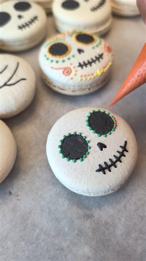 1.1K views · 20 reactions | Finally getting to share one of my most favorite sets of 2025! These Dia De Los Muertos Macarons were challenging, but also so fun!! | The Mac Lab | Facebook