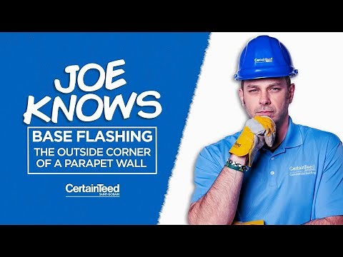 Commercial Roofing Construction Detail CT-10: Base Flashing the Outside Corner of a Parapet Wall