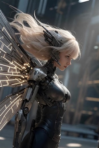 Flyborg! #AIGirls #Cyberpunk #Beauty #Butterfly #MagecoAI
