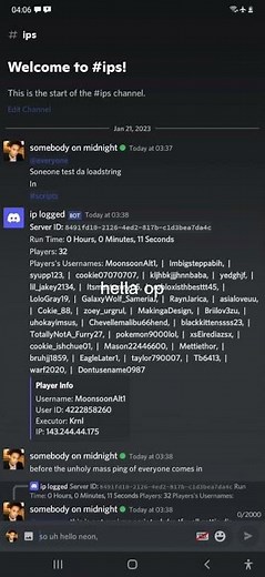 we made a ip grabber script in roblox #roblox #script #ips #fyp #discord #doors #new #server #join