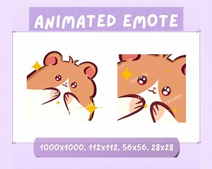 Animated Amazed Hamster Emote: Twitch, Discord, Youtube (GIF Digital Download) - Etsy