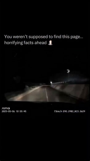 Always Terrifying Facts on Instagram: "On Tuesday, May 6, 2025, at around 10:35 p.m., a group of travelers experienced a close call while driving on a quiet rural road. According to the video’s metadata, the incident occurred near coordinates E90.2982, N23.5629. Dashcam footage shows the dark, isolated road ahead before the vehicle’s headlights suddenly reveal a large object lying in the lane. Thanks to the driver’s quick reaction, the car was able to slow down and maneuver in time, avoiding a s
