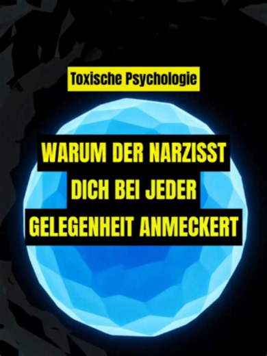 Warum du für den Narzissten ALLES falsch machst... Wenn du im Alltag ständig für Kleinigkeiten kritisiert wirst, ist das kein Zufall, sondern gezielte toxische Projektion. Stark narzisstische Persönlichkeiten nutzen diese psychologische Manipulation, um dich im Verteidigungsmodus zu halten und von den eigenen tiefen Unsicherheiten abzulenken. 📌 Speichere dieses Video als Erinnerung für den Moment, in dem du das nächste Mal an dir selbst zweifelst! #psychologie #narzisstenmanipulation #toxischeb