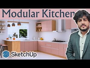 How to Design a Stunning Modular Kitchen in SketchUp 2025 & Render with V-Ray 7 | Hindi Tutorial