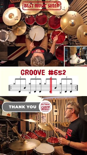 🥁 Drum Beat for Beginners #652 | Easy Drum Beat #652 | Learn Drum Beat | How to Play Drum Beat