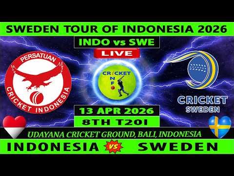 Indonesia vs Sweden | INDO vs SWE Live | 8th T20I Match | Sweden vs Indonesia 2026 | SWE vs INDO
