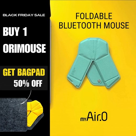 🚨 𝗕𝗟𝗔𝗖𝗞 𝗙𝗥𝗜𝗗𝗔𝗬 𝗘𝗫𝗖𝗟𝗨𝗦𝗜𝗩𝗘: 𝟱𝟬% 𝗢𝗙𝗙 𝗕𝗔𝗚𝗣𝗔𝗗! 🚨 𝗕𝘂𝘆 𝗢𝗿𝗶𝗠𝗼𝘂𝘀𝗲, 𝗚𝗲𝘁 𝘁𝗵𝗲 𝟮-𝗶𝗻-𝟭 𝗕𝗮𝗴𝗣𝗮𝗱 (𝗖𝗮𝘀𝗲 𝗣𝗮𝗱) 𝗳𝗼𝗿 𝗝𝘂𝘀𝘁 $𝟳 (𝟱𝟬% 𝗢𝗙𝗙! 𝗳𝗼𝗿 𝗗𝗮𝗿𝗸 𝗚𝗿𝗮𝘆) Tired of bulky gear and shaky surfaces on the go? myAir.0 OriMouse combines fashion and function in the perfect portable duo—now complete with its essential companion. 𝗪𝗵𝘆 𝗢𝗿𝗶𝗠𝗼𝘂𝘀𝗲? ⚡️ Portable — 0.5cm thin,