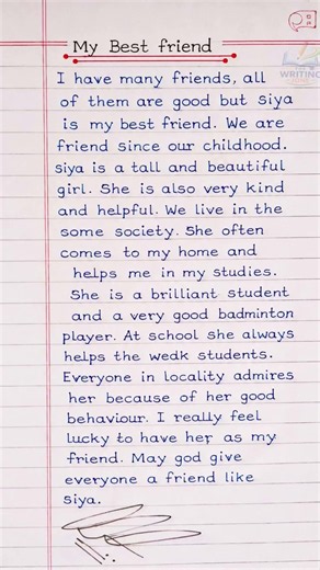 10 Lines on My Best Friend| Best Friend Essay in English #mybestfriendessay #essaywriting#essay